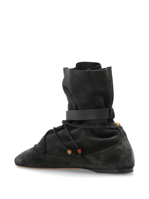 ISABEL MARANT Letiz beaded lace-up boots - Black