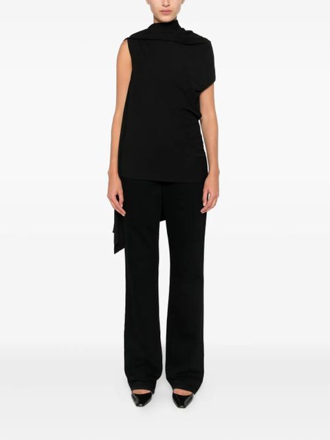 The Row Isadra draped one-shoulder top - Black