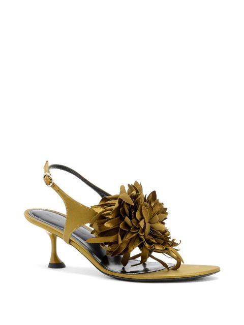 Proenza Schouler Tee floral-appliqué sandals - Green - zdjęcie produktu nr 2
