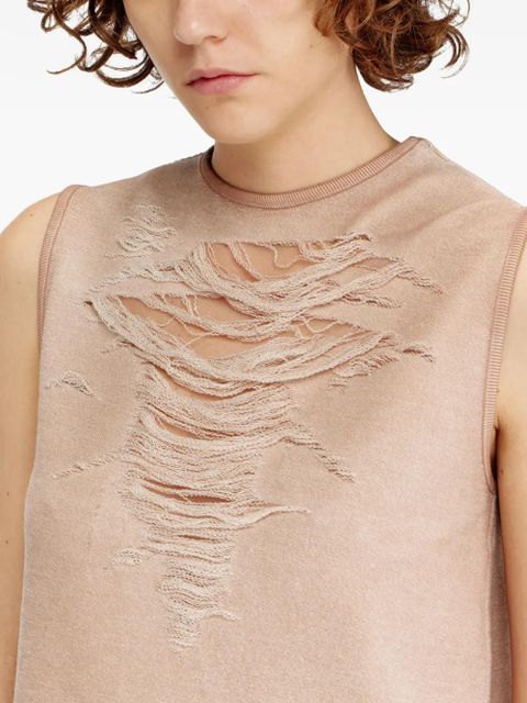 Diesel D-Yasy distressed-detail mini dress - Neutrals