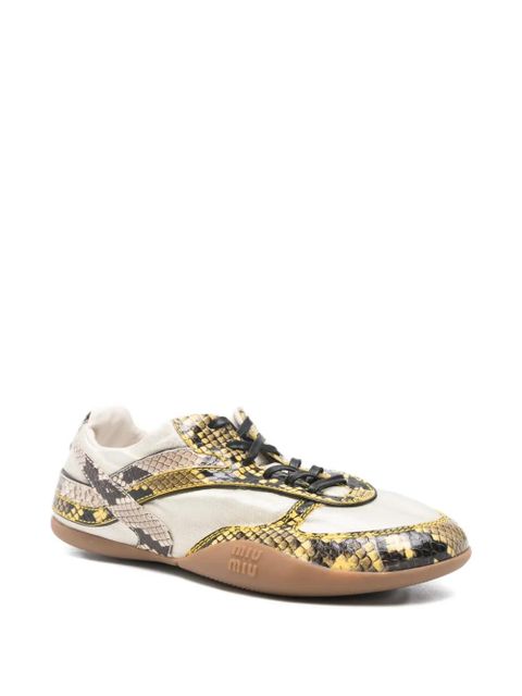 Miu Miu lace-up sneakers - White