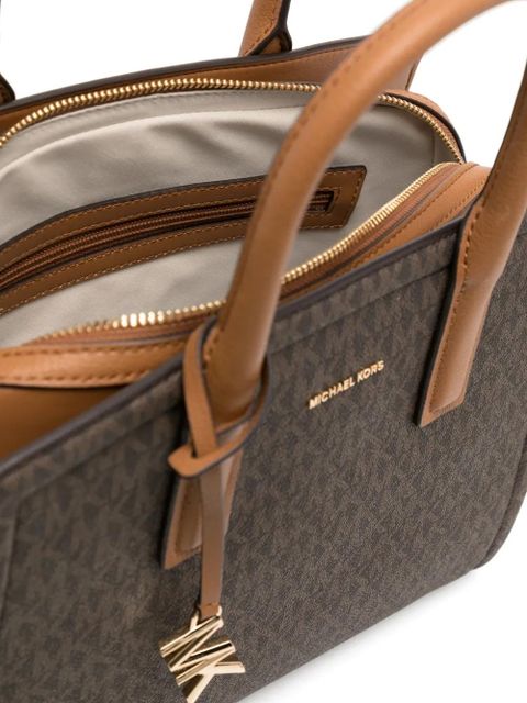 Michael Kors logo print tote bag - Brown