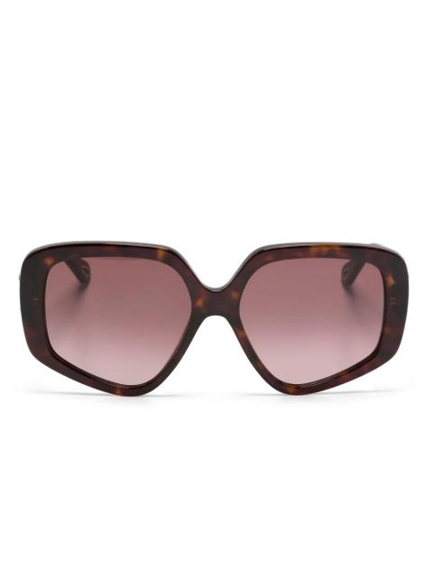 Chloé Eyewear Mony oversize-frame sunglasses - Brown - zdjęcie produktu nr 1