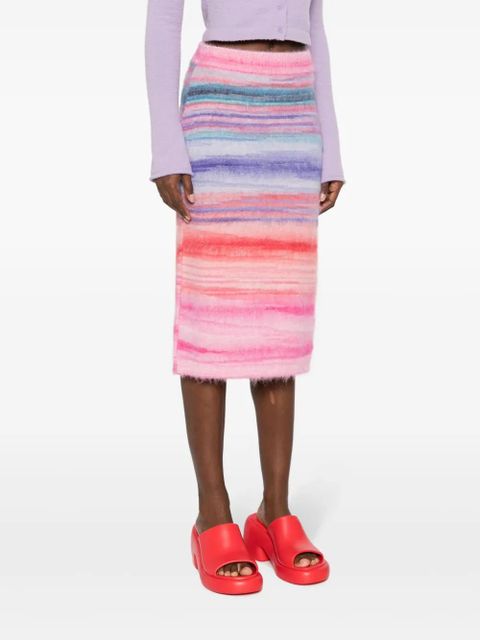 Missoni slub brushed knitted skirt - Pink