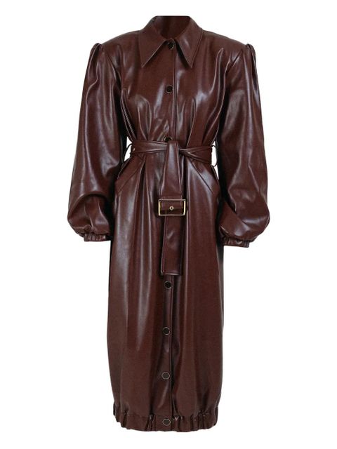Rowen Rose buttoned-up belted coat - Brown - zdjęcie produktu nr 1