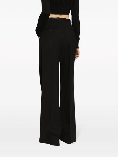 Dolce & Gabbana pressed-crease palazzo pants - Black