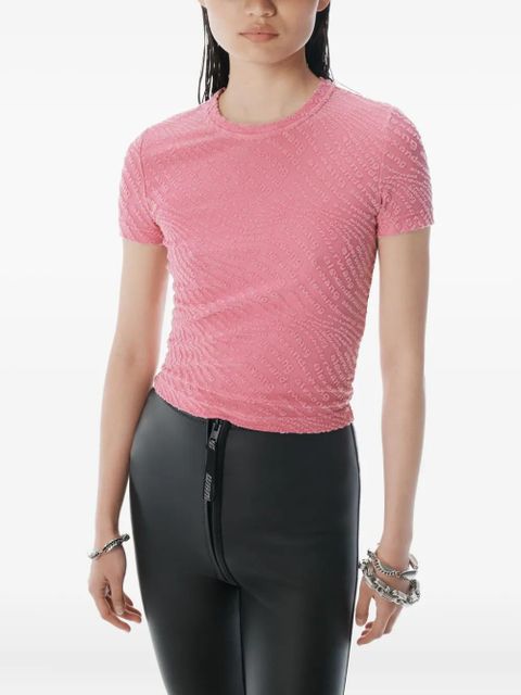 Alexander Wang logo-embossed T-shirt - Pink