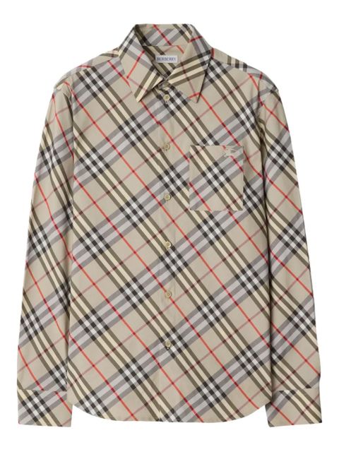 Burberry check-print shirt - Neutrals - zdjęcie produktu nr 1