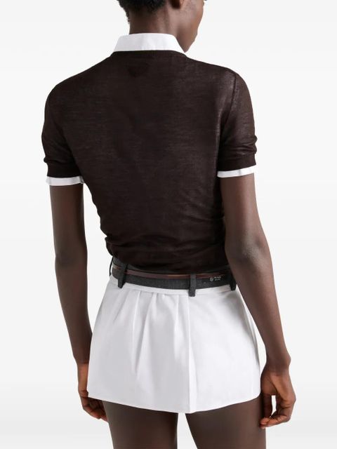 Prada cashmere and silk crew-neck sweater - Brown