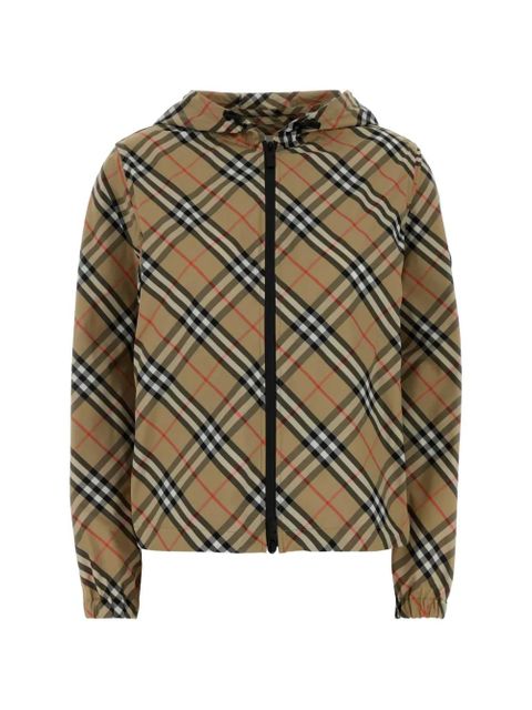 Burberry checked hooded jacket - Neutrals - zdjęcie produktu nr 1