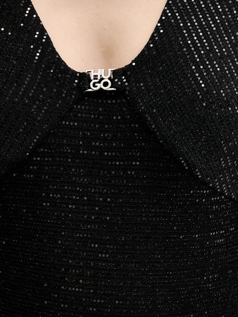 HUGO body damska kolor czarny gładka 50546238