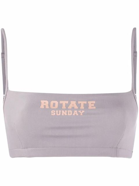 ROTATE BIRGER CHRISTENSEN logo-print bra top - Grey - zdjęcie produktu nr 1