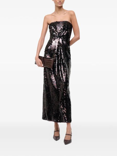 STAUD Cece sequin-embellishment midi dress - Black - zdjęcie produktu nr 2