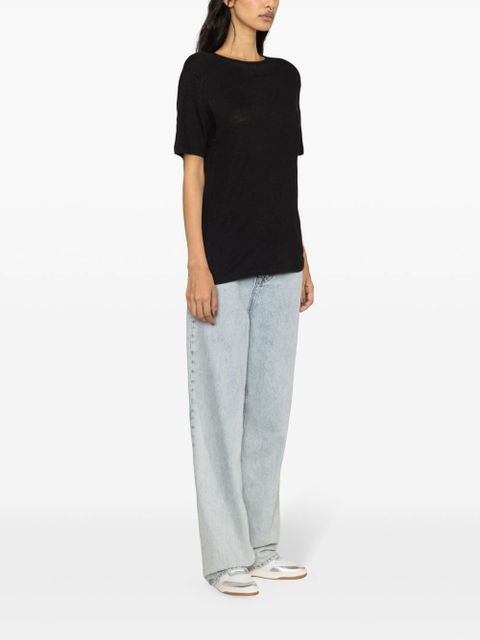 MARANT ÉTOILE Zewel linen T-shirt - Black