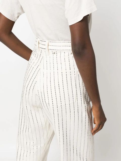 Golden Goose high-waist embellished trousers - White