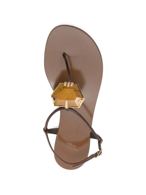 Giuseppe Zanotti buckle embellished sandals - Brown