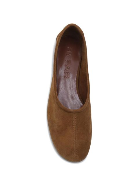 BY FAR topstitch ballet flats - Brown