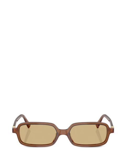 Miu Miu Eyewear rectangle-frame sunglasses - Brown - zdjęcie produktu nr 1