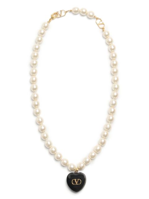 Valentino Garavani Coeur Royal necklace - White