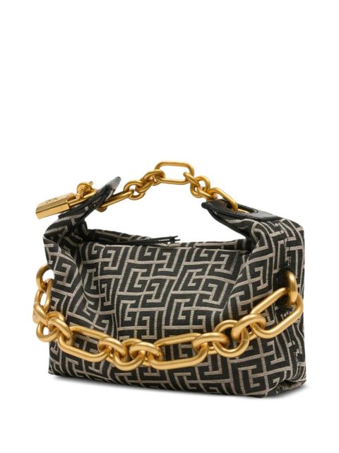 Balmain mini Sync chain tote bag - Black - zdjęcie produktu nr 2