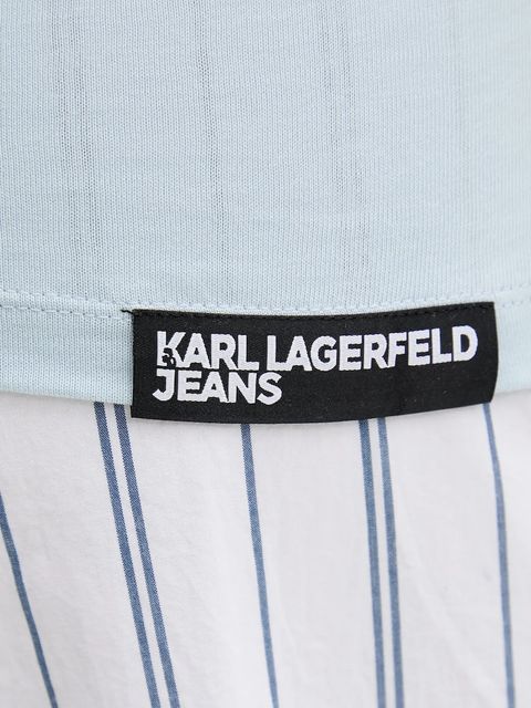 Karl Lagerfeld Jeans t-shirt bawełniany damski kolor niebieski A1W17004 - zdjęcie produktu nr 2