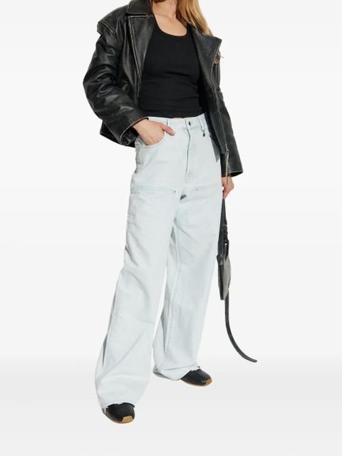 AMIRI logo-charm carpenter jeans - Blue