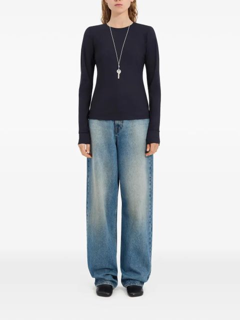 MM6 Maison Margiela long-sleeved T-shirt - Blue - zdjęcie produktu nr 1