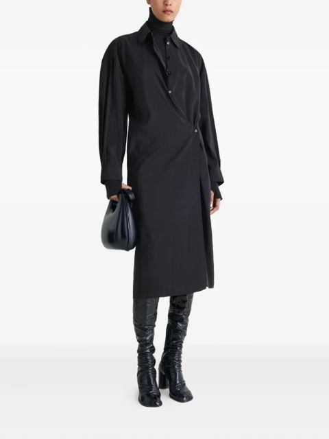 LEMAIRE twisted-detail midi dress - Black