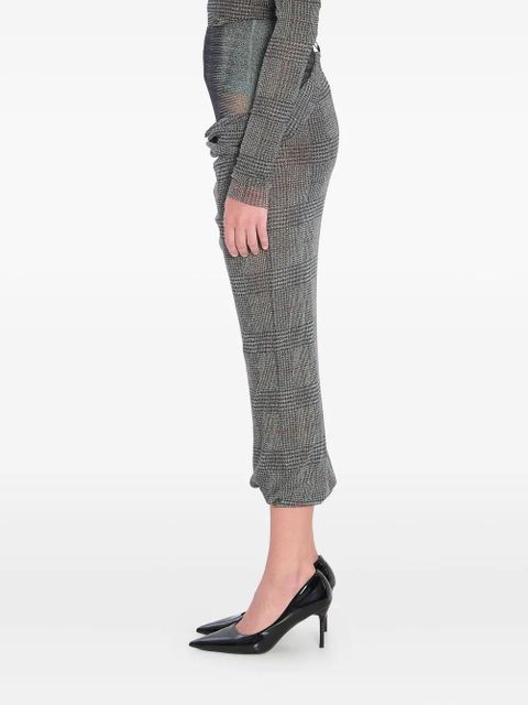 Jean Paul Gaultier Body Shadow checked midi skirt - Grey - zdjęcie produktu nr 1