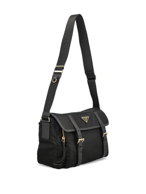 Prada buckle strap shoulder bag - Black