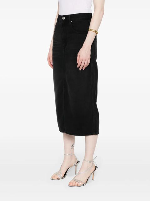 ISABEL MARANT Tilauria denim midi skirt - Black