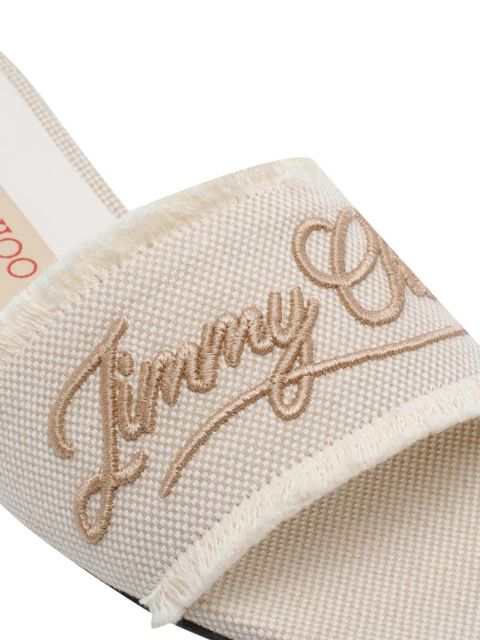Jimmy Choo Joa logo-embroidered sandals - Neutrals