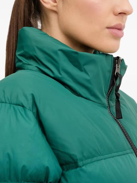 The North Face zip logo-print hooded jacket - Green