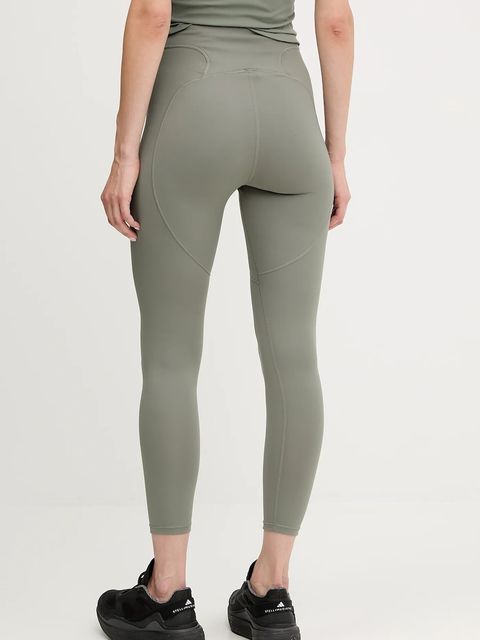 adidas by Stella McCartney legginsy treningowe Tpr 7/8 damskie kolor zielony gładkie JW4555
