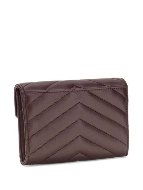 Saint Laurent Cassandre quilted logo wallet - Red - zdjęcie produktu nr 2