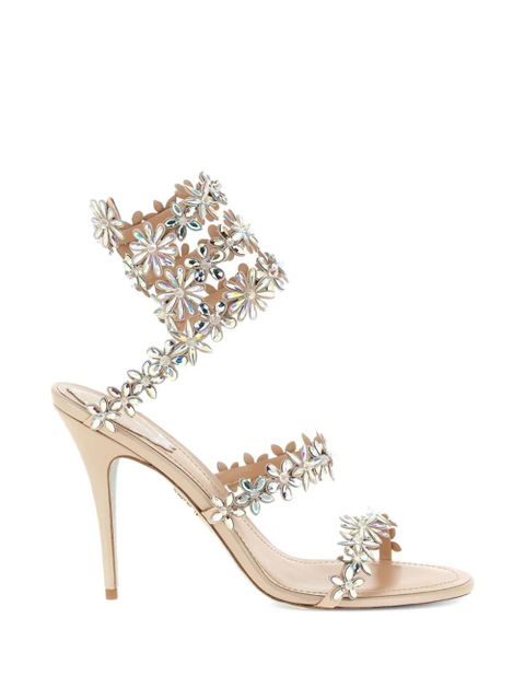 René Caovilla Eva floral-embellished sandals - Neutrals - zdjęcie produktu nr 1