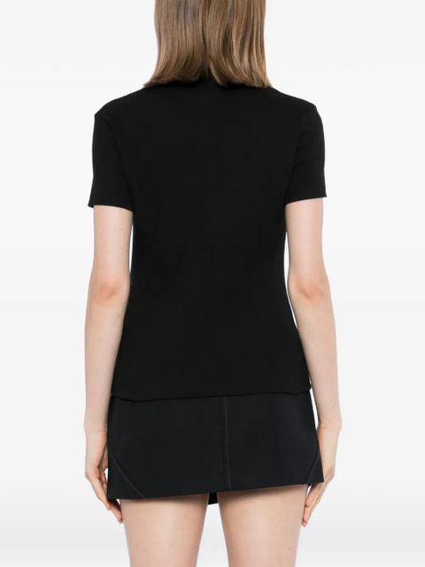 Off-White off stamp ribbed T-shirt - Black