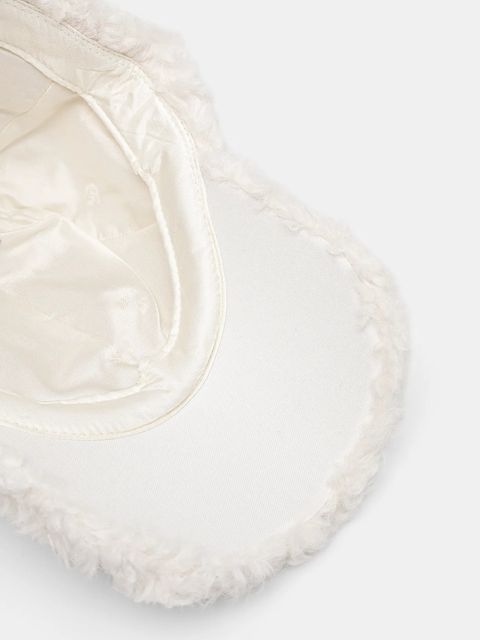 BOSS czapka z daszkiem z domieszką wełny kolor biały 50554578