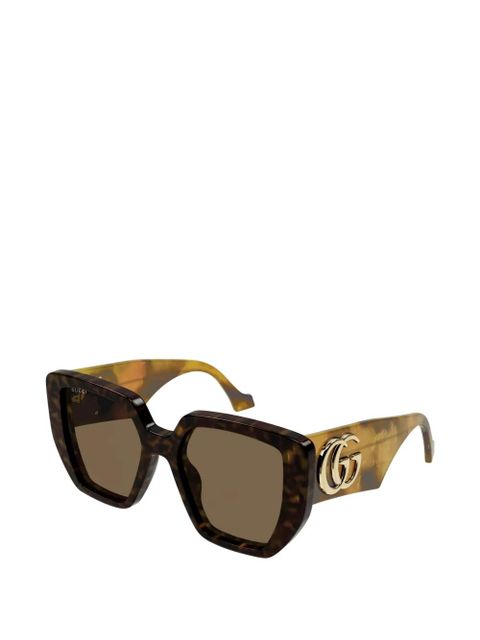 Gucci Eyewear geometric-frame sunglasses - Brown - zdjęcie produktu nr 2