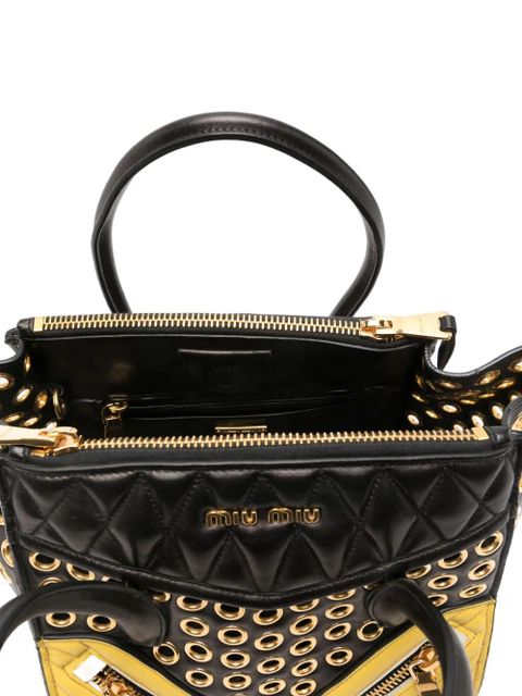 Miu Miu zip-details shoulder bag - Black