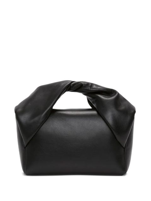 JW Anderson medium Twister leather tote bag - Black - zdjęcie produktu nr 2