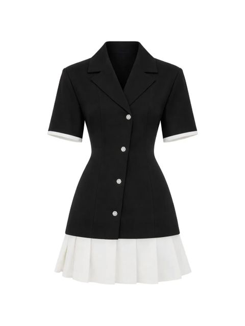Manière De Voir Baya pleated-skirt blazer mini dress - Black - zdjęcie produktu nr 1
