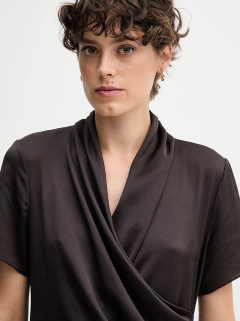 Joseph Ribkoff bluzka damska kolor brązowy gładka 253237F25