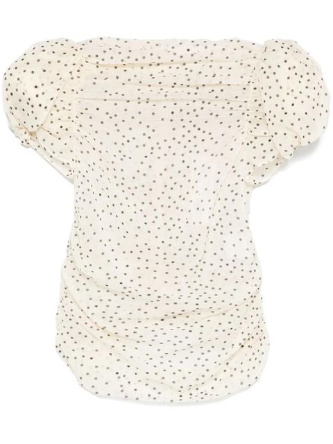 Magda Butrym polka dot blouse - Neutrals - zdjęcie produktu nr 1