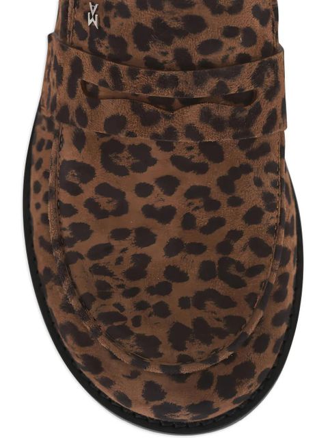 Amina Muaddi Tilda leopard-pattern loafers - Brown - zdjęcie produktu nr 2