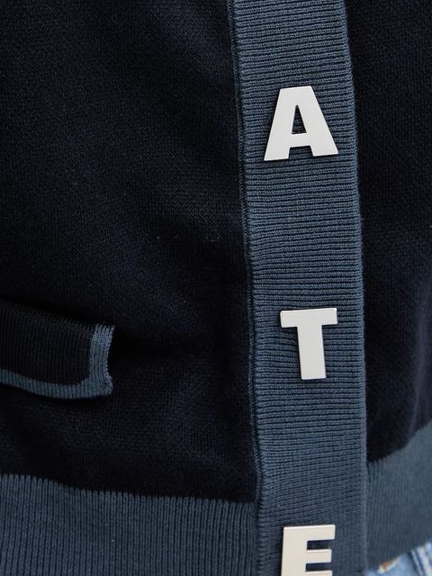 Rotate kardigan z domieszką kaszmiru damski kolor granatowy 1149032318