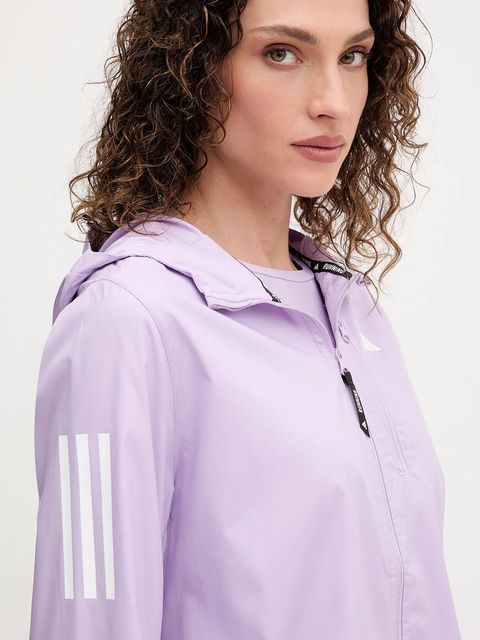 adidas Performance kurtka do biegania Own The Run kolor fioletowy JX2264