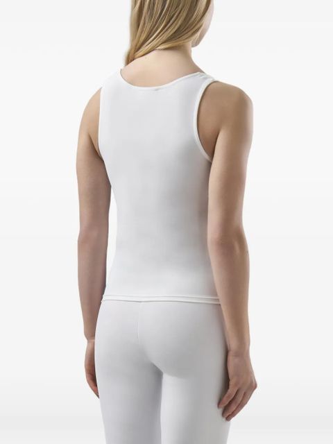 GCDS logo-stripe tank top - White