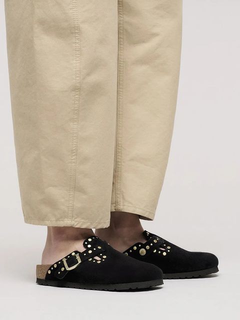 Birkenstock klapki zamszowe Boston Rivet