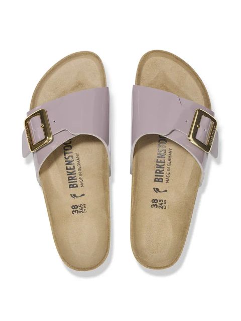 Birkenstock klapki Catalina Patent Cushion Buckle damskie kolor fioletowy 1029389